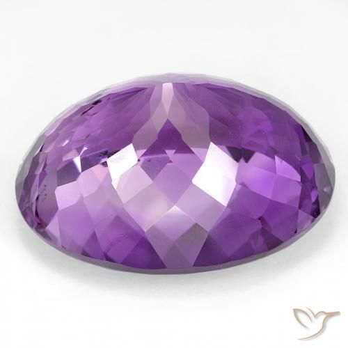 50.87캐럿 천연 Medium Dark-Violet 자수정, 타원형, VS