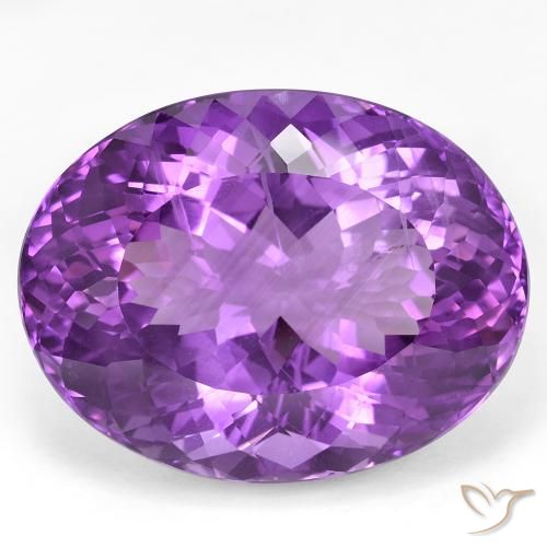 49.66ct 자연스러운 인텐스 바이올렛 자수정, 타원형, VS