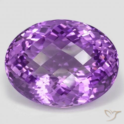 59.13ct 자연스러운 미디엄 퍼플리쉬 바이올렛 자수정, 타원형, VVS-VS