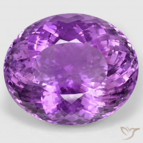 82.49ct 자연스러운 비비드 핑크 바이올렛 자수정, 타원형, VVS