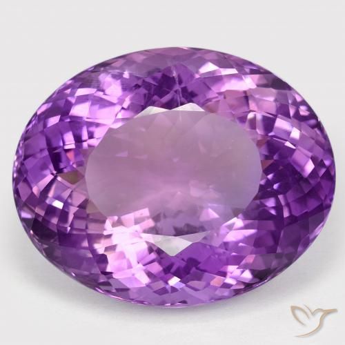 66.68ct 자연스러운 미디엄 바이올렛 자수정, 타원형, VVS
