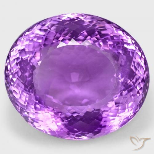 108.70ct 자연스러운 인텐스 바이올렛 자수정, 타원형, VS