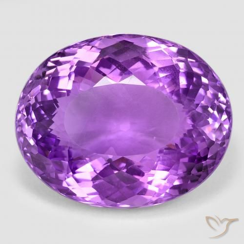 50.94ct 자연스러운 딥 퍼플리쉬 바이올렛 자수정, 타원형, VVS