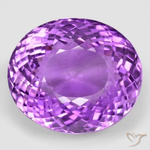 73.50ct 자연스러운 보라색 보라색 자수정, 타원형, VVS-VS
