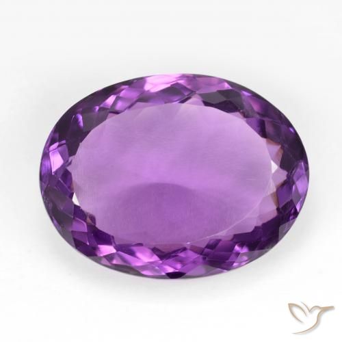 12.14ct 자연스러운 비비드 핑크 바이올렛 자수정, 타원형, VVS