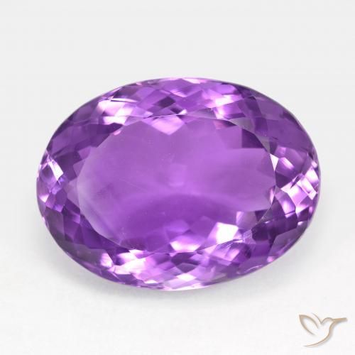 15.41ct 자연스러운 인텐스 바이올렛 자수정, 타원형, VS