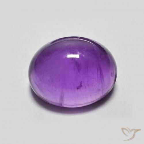 3.69ct 자연스러운 인텐스 바이올렛 자수정, 타원형, 투명한