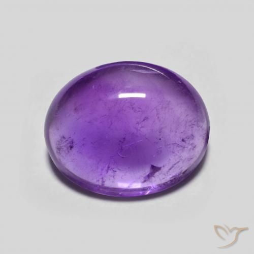3.46ct 자연스러운 인텐스 바이올렛 자수정, 타원형, 투명한
