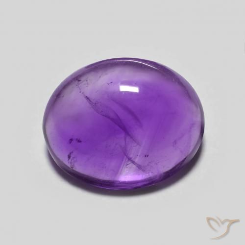 3.61ct 자연스러운 딥 바이올렛 자수정, 타원형, 투명한