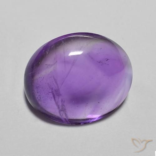 3.60캐럿 천연 Medium Light-Violet 자수정, 타원형, 투명한