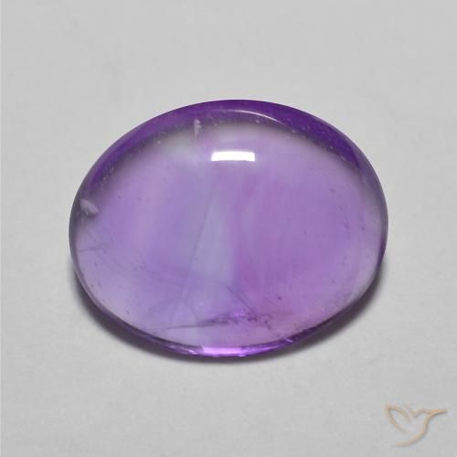 3.16ct 자연스러운 비비드 바이올렛 자수정, 타원형, 투명한
