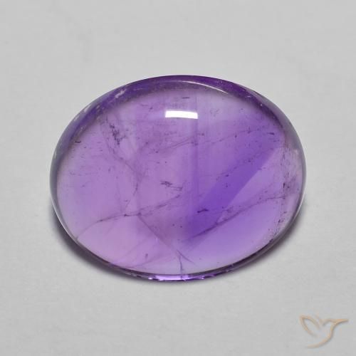 3.71ct 자연스러운 비비드 바이올렛 자수정, 타원형, 투명한