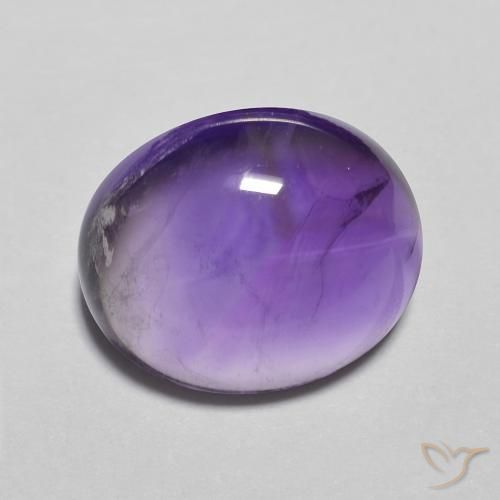 4.22캐럿 천연 Medium Light-Violet 자수정, 타원형, 투명한