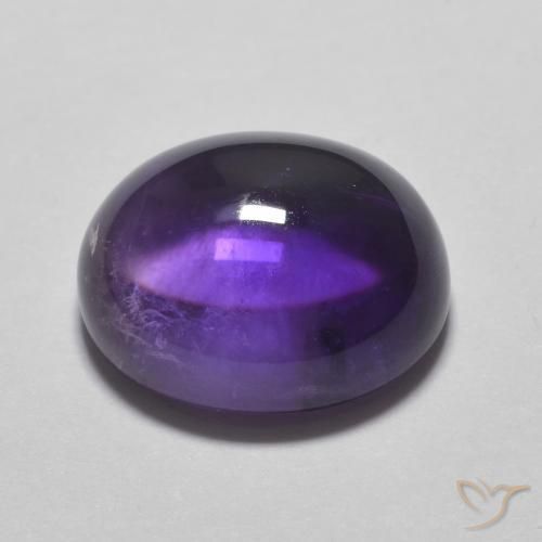 4.22캐럿 천연 Medium Light-Violet 자수정, 타원형, 투명한