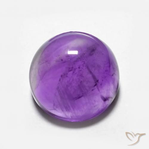 3.67ct 자연스러운 비비드 바이올렛 자수정, 둥근, 투명한