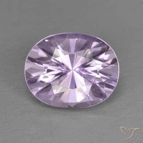 4.38ct 자연스러운 미디엄 바이올렛 자수정, 타원형, VVS