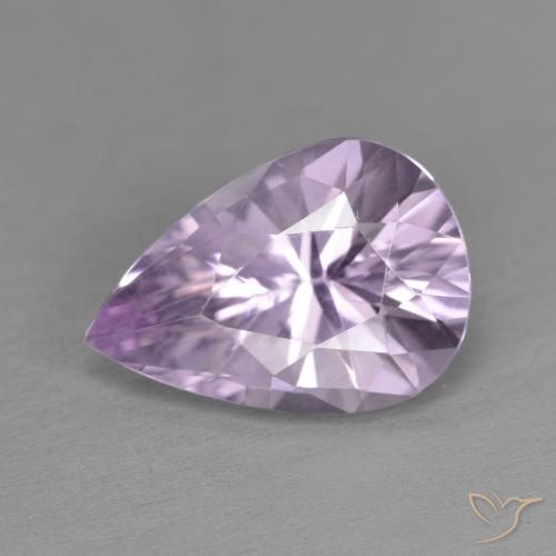 4.65ct 자연스러운 라이트 아이리스 바이올렛 자수정, 배 모양, VVS