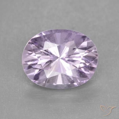 2.82ct 자연스러운 라이트 바이올렛 자수정, 타원형, VVS