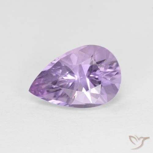 2.35ct 자연스러운 라이트 아이리스 바이올렛 자수정, 배 모양, VVS