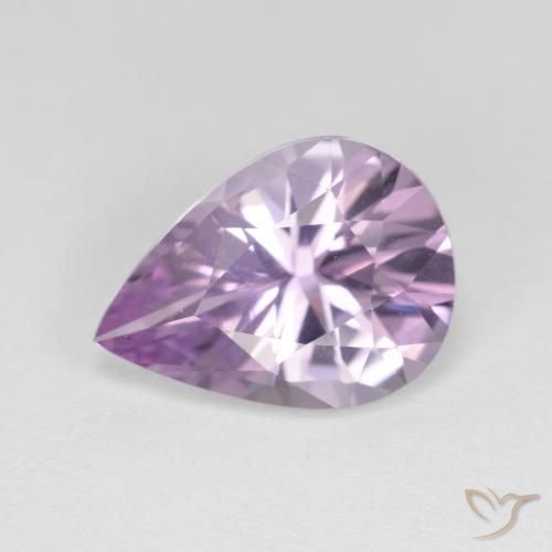 2.65ct 자연스러운 미디엄 바이올렛 자수정, 배 모양, VVS
