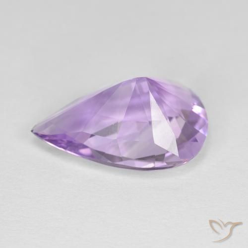 3.86캐럿 천연 Medium Light-Violet 자수정, 배 모양, VVS-VS