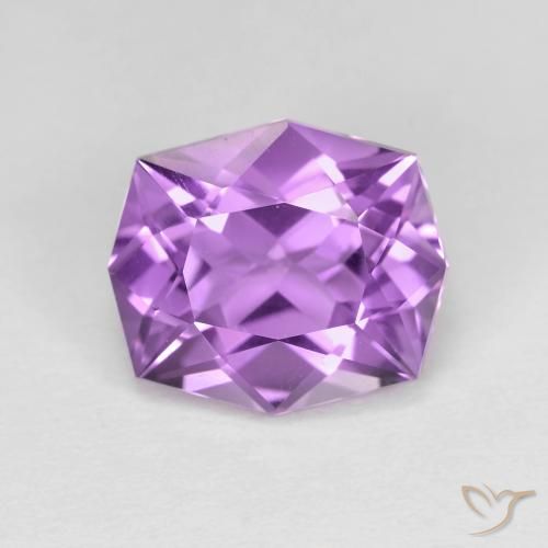 3.80ct 자연스러운 미디엄 퍼플리쉬 바이올렛 자수정, 팬시한, VVS