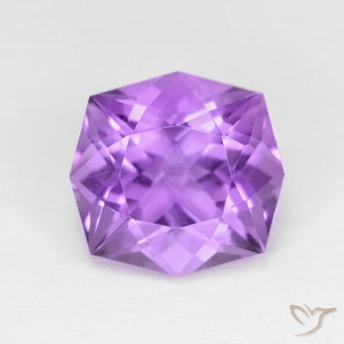 4.73ct 자연스러운 미디엄 퍼플리쉬 바이올렛 자수정, 팬시한, VS