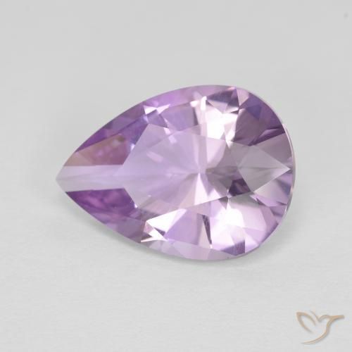 3.52ct 자연스러운 아이리스 바이올렛 자수정, 배 모양, VVS-VS