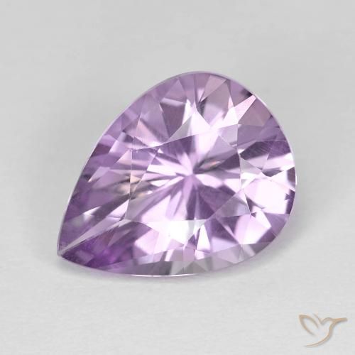 3.35ct 자연스러운 아이리스 바이올렛 자수정, 배 모양, VVS