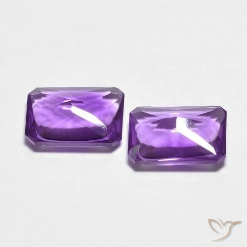 2.54캐럿 천연 Medium Dark-Violet 자수정 보석, 옥타곤 / 에메랄드 컷, 투명한