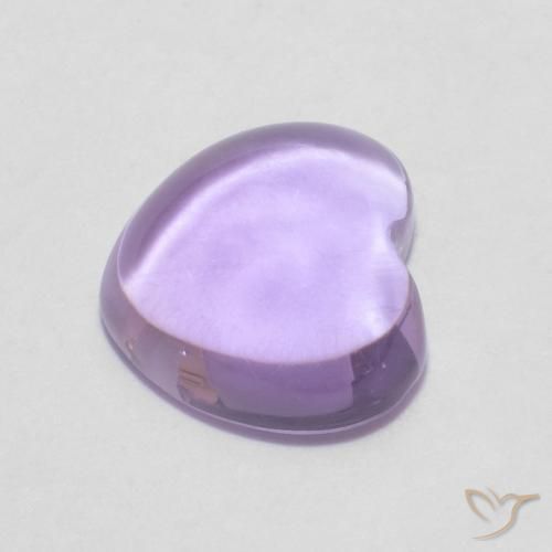 0.88캐럿 천연 Medium Light-Violet 자수정, 마음, 투명한