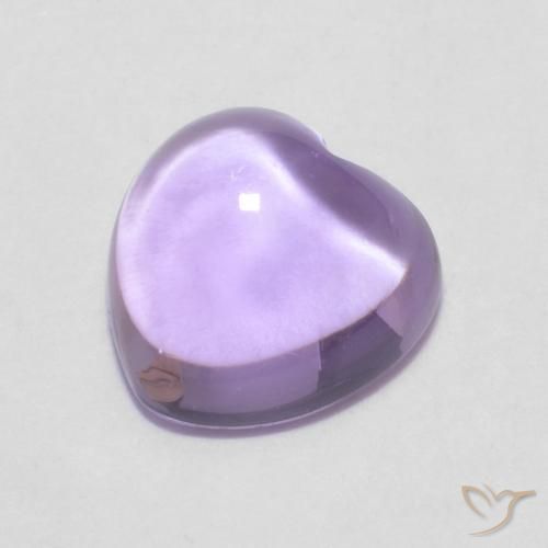 0.88캐럿 천연 Medium Light-Violet 자수정, 마음, 투명한