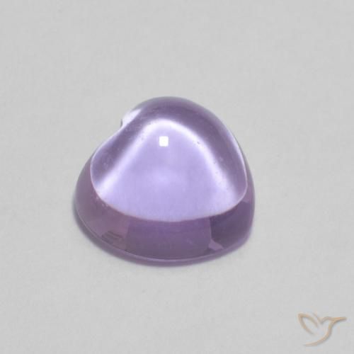 0.93ct 자연스러운 라이트 바이올렛 자수정, 마음, 투명한