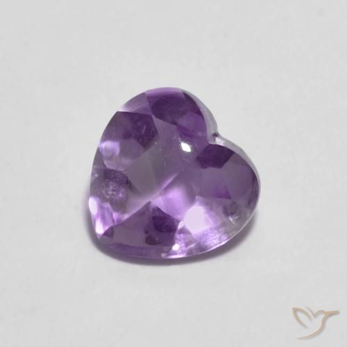 0.88ct 자연스러운 아이리스 바이올렛 자수정, 마음, 투명한