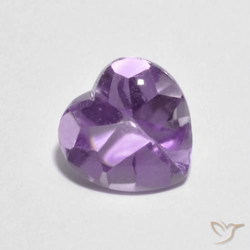 1.97ct 자연스러운 아이리스 바이올렛 자수정, 마음, 투명한