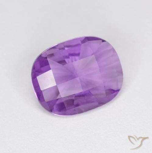 2.22ct 자연스러운 미디엄 퍼플리쉬 바이올렛 자수정, 방석, VVS