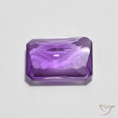 1.34캐럿 천연 Medium Dark-Violet 자수정, 옥타곤 / 에메랄드 컷, 투명한