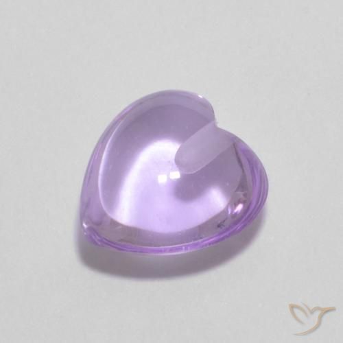 0.95ct 자연스러운 Medium Light-Violet 자수정, 마음, 투명한