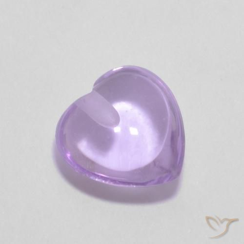0.95캐럿 천연 Medium Light-Violet 자수정, 마음, 투명한