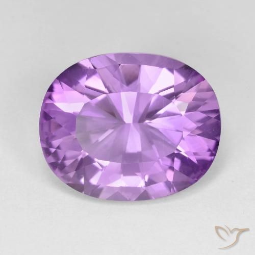 6.63ct 자연스러운 보라색 보라색 자수정, 타원형, VVS-VS