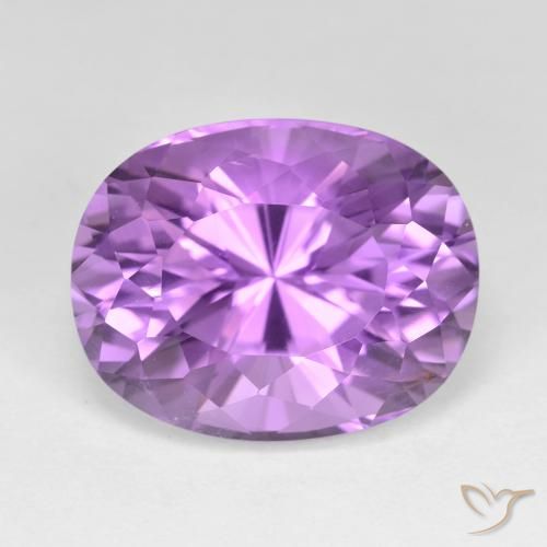 12.86ct 자연스러운 미디엄 퍼플리쉬 바이올렛 자수정, 타원형, VVS-VS