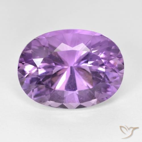 11.53ct 자연스러운 미디엄 바이올렛 자수정, 타원형, VVS