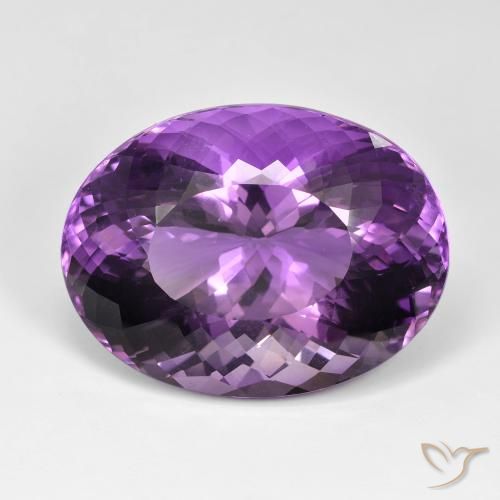 89.75ct 자연스러운 보라색 보라색 자수정, 타원형, IF