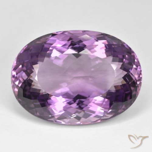 105.24ct 자연스러운 라이트 미디엄 바이올렛 자수정, 타원형, IF