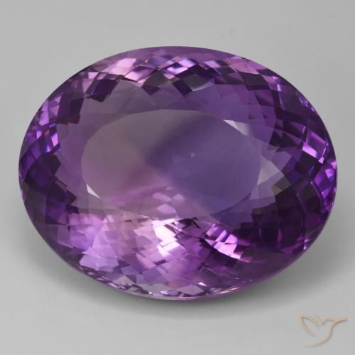 93.86ct 자연스러운 미디엄 핑크 바이올렛 자수정, 타원형, IF