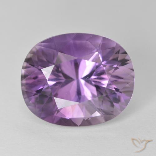 9.17ct 자연스러운 Medium Light Purplish-Violet 자수정, 타원형, VS