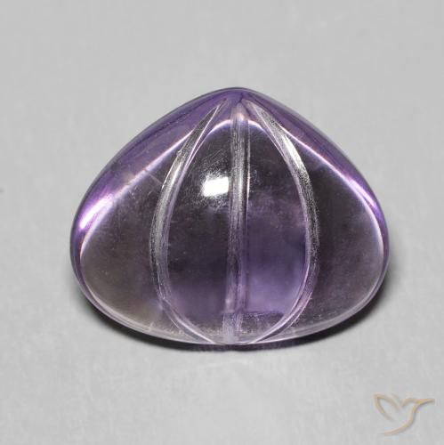 5.85ct 자연스러운 보라색 보라색 자수정, 배 모양, 투명한