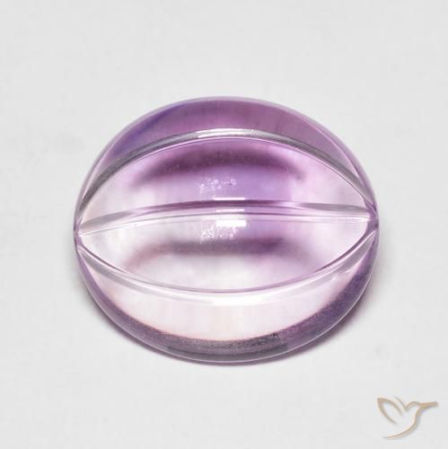 7.81ct 자연스러운 라이트 핑크빛이 도는 바이올렛 자수정, 타원형, 투명한
