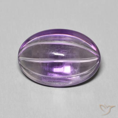 6.26ct 자연스러운 보라색 보라색 자수정, 타원형, 투명한