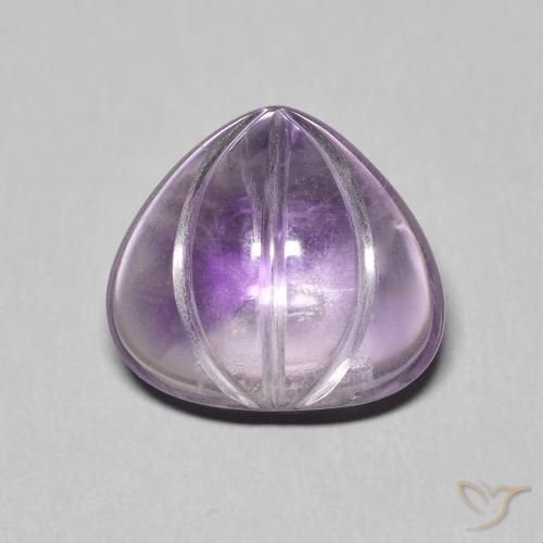 5.56ct 자연스러운 Medium Light Purplish-Violet 자수정, 배 모양, 투명한
